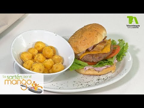 La Sartén por el Mango, Burger de punta anca y chicharrón - Teleantiantioquia