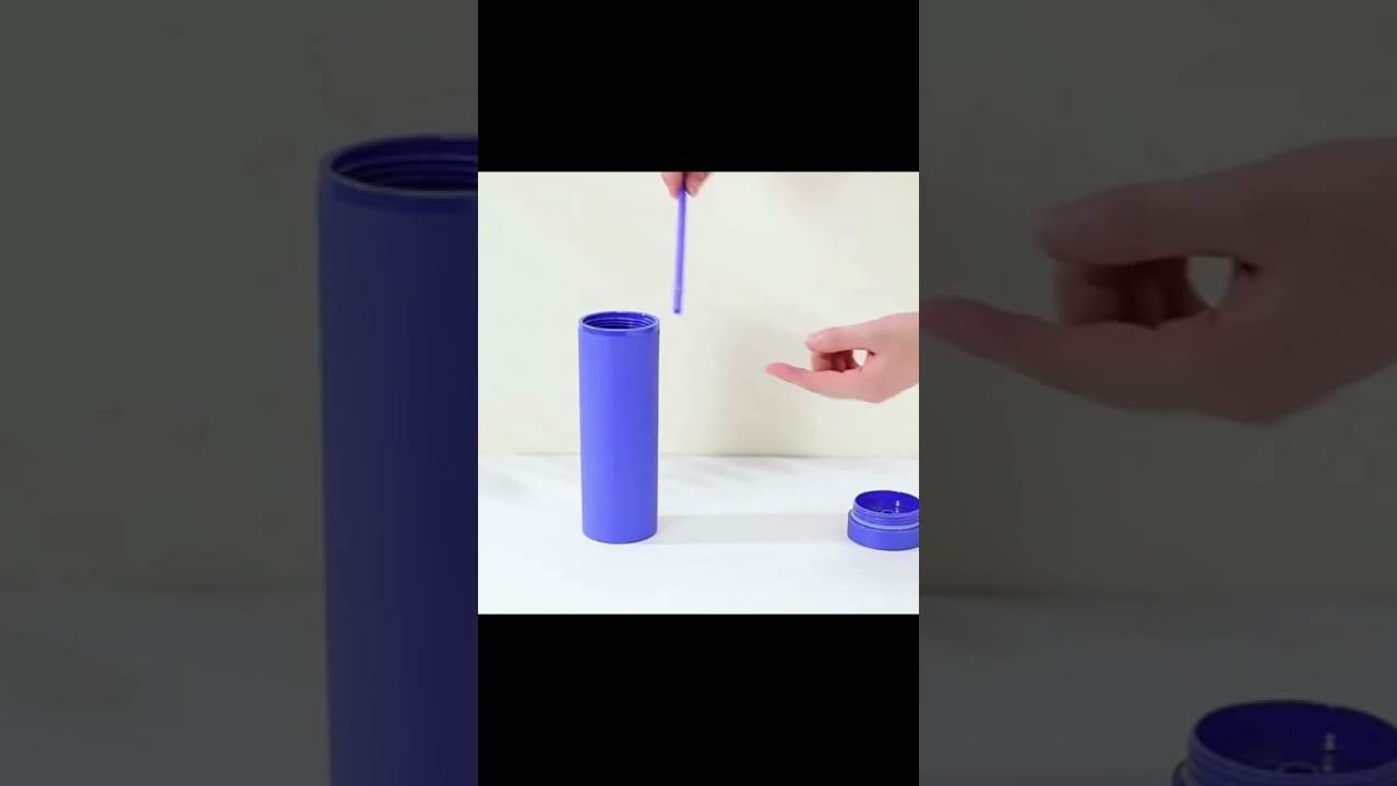 Double Layer Plastic Straw Straight Sports Drink Cup#bottle #mug #cup#plastic#straight #double#straw