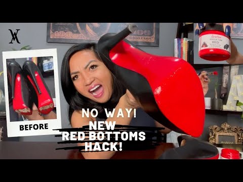 NEW RED BOTTOMS FOR $9! Christian Louboutins HACK!!! WALK ON RED WITH ANY SHOE!