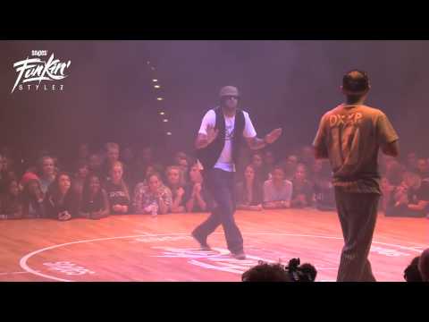 Snipes Funkin' Stylez 2014 OTS Popping Semifinals Crazy Kyo vs Nelson