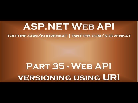 Web API versioning using URI
