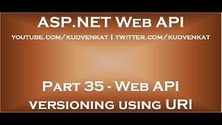 Web API versioning using URI