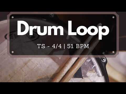 Drum Loop | 51 BPM | TS - 4/4 | FREE MIDI | For Practicing Instruments.