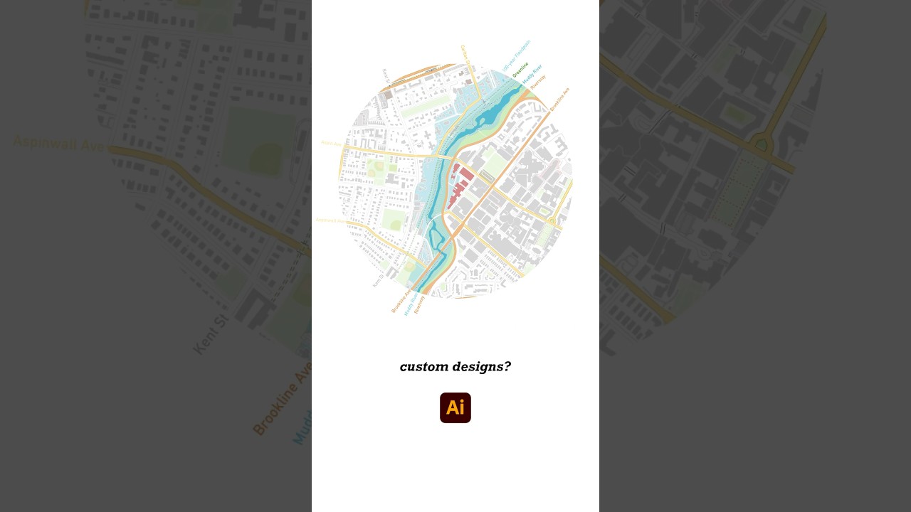 Free openstreetmap to adobe illustrator. #openmaps #mapview #architecture