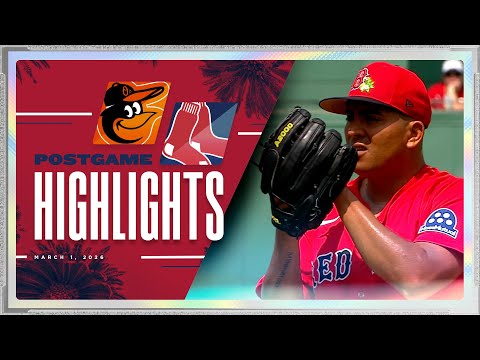 RED SOX HIGHLIGHTS: Red Sox vs Orioles - Ranger Suarez Makes 2nd Spring Training Start