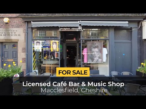Licensed Café Bar & Music Themed Retail Shop For Sale Macclesfield Cheshire