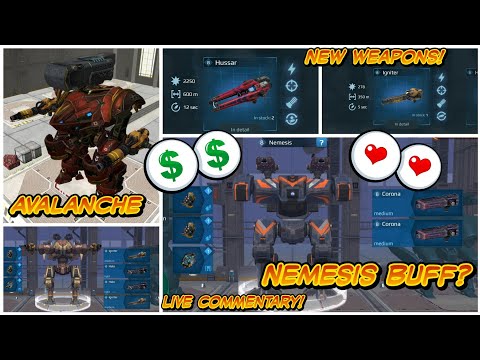 War Robots 3 New Weapons IGNITER/HUSSAR & Heavy AVALANCHE EXPLAINED Gameplay WR Nemesis BUFF?