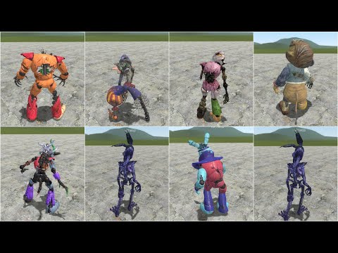 PLAYING AS ALL FNAF SECURITY BREACH RUIN DLC ANIMATRONICS in Garry's Mod!