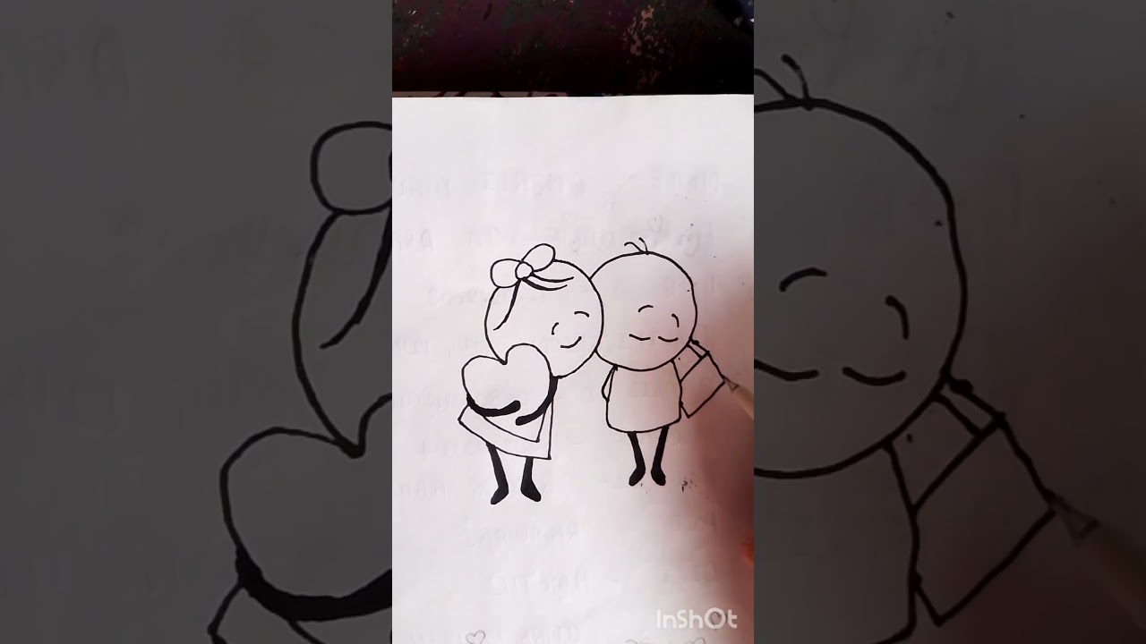 how to draw premium vector valentine ♥ day love couple drawing