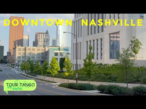 USA | Downtown Nashville- Tennessee | Peaceful Evening Stroll | Tour Tango