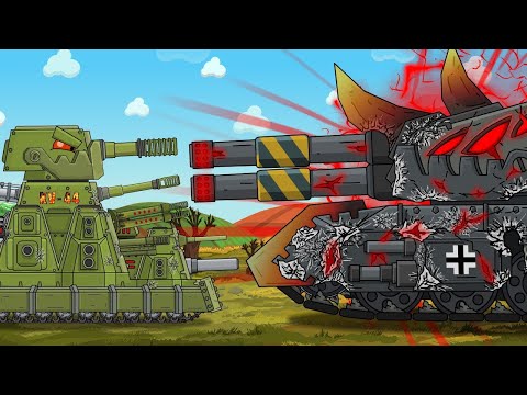 Battle of the Level LEGEND! KV-44-M2 VS RAMONS - Cartoons about tanks