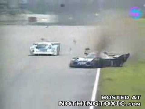 Nissan R92CP Blows Tire on Straightaway