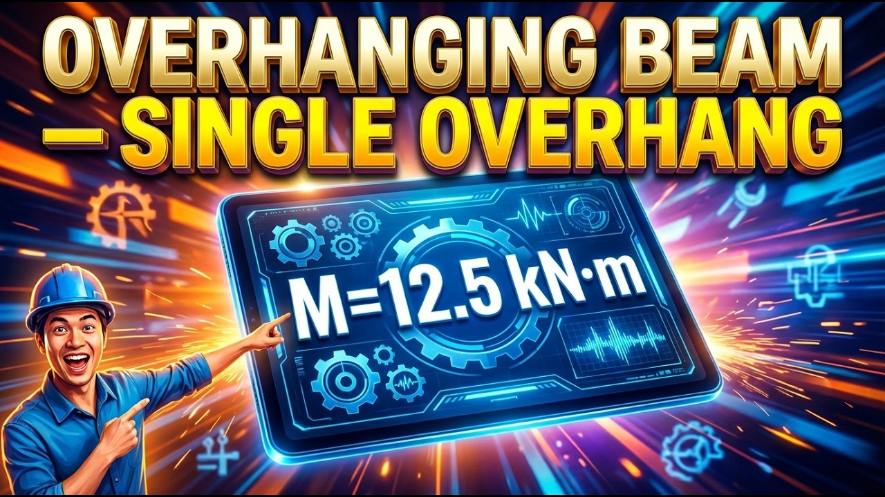 Overhanging Beam Calculator — Single Overhang