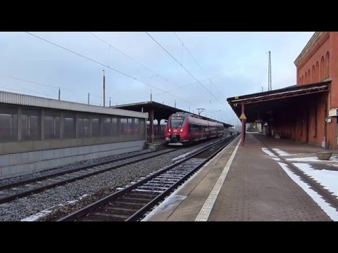 Abfahrt der RB 11 aus Frankfurt an der Oder nach Cottbus im Bahnhof Guben