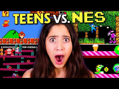 Teens Play NES For The First Time! (Super Mario Bros, Punch Out, Donkey Kong)