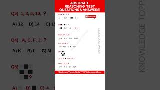 Abstract Reasoning Test Questions and and Answers