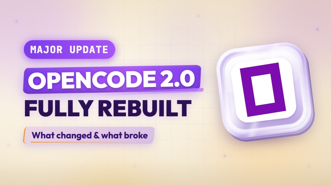 OpenCode 2.0 — code mode, background service, and what breaks