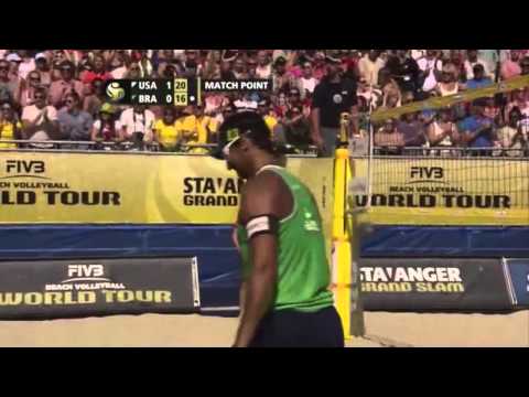 Beach Volleyball fun - Trick play by Alvaro Filho and Ricardo