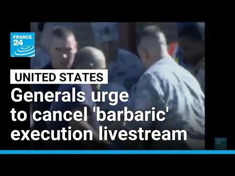 Former US generals push to stop 'barbaric' firing squad execution livestream