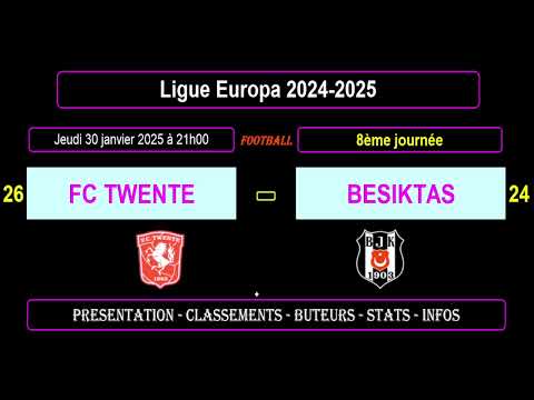 FC TWENTE - BESIKTAS : 8ème journée - Ligue Europa 2024/2025