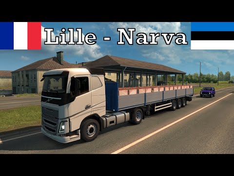 Euro Truck Simulator 2 | ProMods 2.41 | Lille (F) - Narva (EST) [Timelapse]