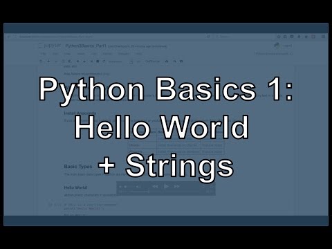 Python Hello World And String Manipulation