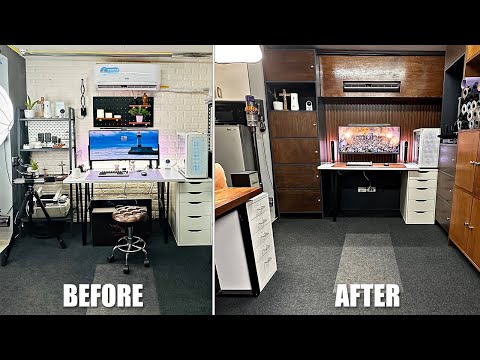 Modern Desk Setup MAKEOVER 2023 Ft. Dyson V15 Detect!
