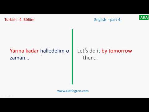 Advanced to Lower Level of Turkish Phrases -13 Expression and Sentences You will need