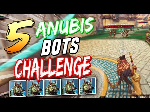 Smite: 1 Vs. 5 Anubis Bots Challenge!
