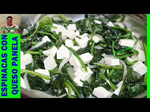 ¿Cómo hacer espinacas con queso panela?/Mi amiga Gaby