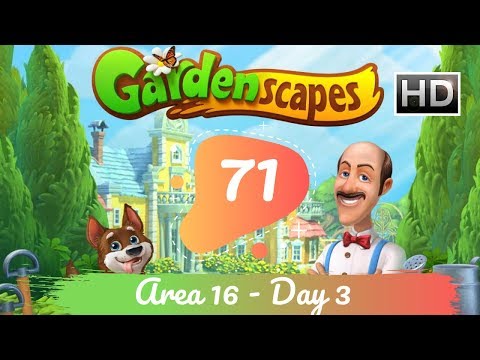 Gardenscapes Story Part 71 - Area 16 Day 3 - Gameplay Walkthrough [HD]
