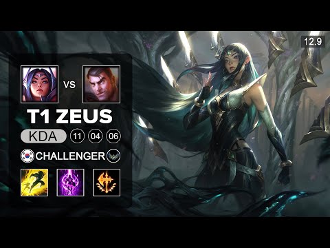 T1 Zeus vs Nuguri - Irelia vs Jayce Top - KR Challenger - Patch 12.9 Season 12