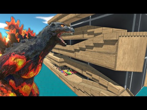 ONLY 1 SURVIVOR - ALL UNITS RUN AWAY FROM GODZILLA BURNING - ARBS