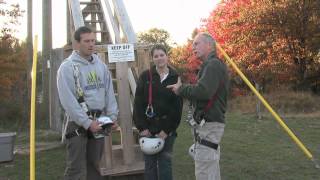 preview picture of video 'Great Getaways: Eagle's Flight Zip Line - Camp Timbers, West Branch, MI'