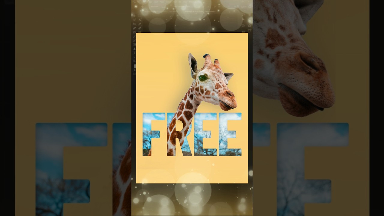 3D Text Effect Tutorial | Make a Giraffe Pop Out of Your Text! 🦒✨