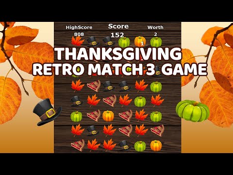 Thanksgiving Retro Match 3 Video