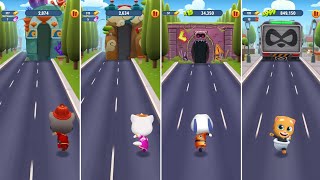 Talking Tom Gold Run Fireman Tom vs Princess Angela vs Kung Fu Hank vs Skibidi Ginger Gameplay