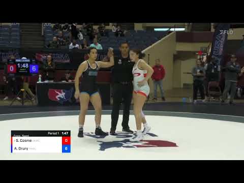 2023 Senior Nationals: SaVannah Cosme vs Aine Drury: 62 KG Consolation Semifinals