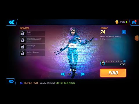 Red Star Orb Opening for X-23 - Milestone Orb Opening - Marvel Strike Force