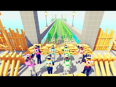 Zombie 100 Units vs Neon Army - Totally Accurate Battle Simulator TABS