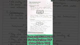Tissues handwritten notes pdf | class 9th Biology chapter 6 pdf Science notes by saalik sir notes