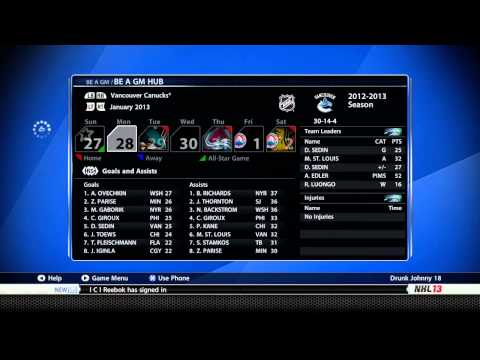 NHL 13: GM Mode Commentary - Vancouver ep. 5 "DESJARDINS!!!"