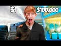$1 vs $100,000 Plane Ticket!