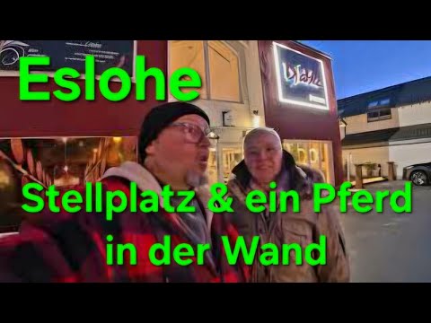 Winter camping in the Sauerland region & historic city center. A horse in the wall.