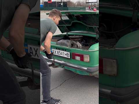 Starting a Zaporozhets Engine with a Hand Crank Starter – Retro Car Magic! #asmr #automobile