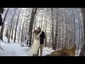 Couple S Beautiful Snowy Wedding Video Was Captured By GoPro Wearing Husky