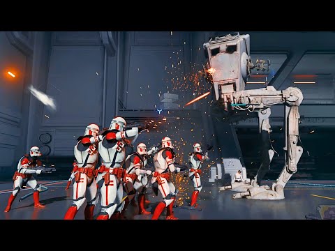 Clone Troopers VS AT-ST | STAR WARS JEDI SURVIVOR