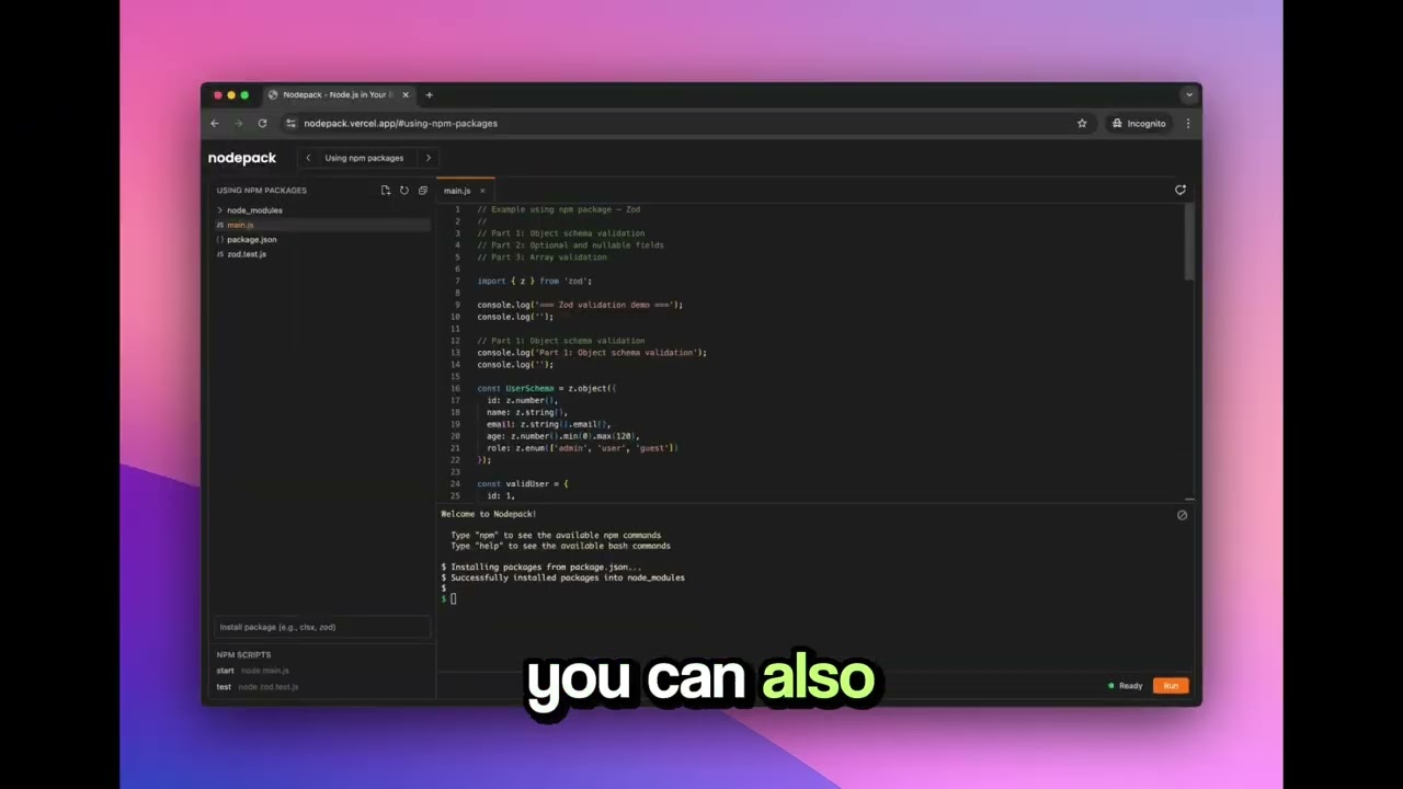 Nodepack project preview