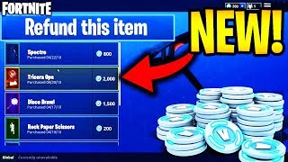 HOW to SELL BACK *NEW* SKINS for V-BUCKS on FORTNITE BATTLE ROYALE! NEW "REFUND" SYSTEM in FORTNITE!