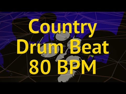 Country Drum Beat 80 BPM - Drum Backing Track - Slow Country Rock - #12